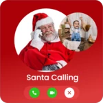 santa christmas video call android application logo